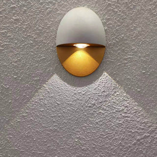 Zewnętrzna nowoczesna lampa ścienna | Owalny kształt LED