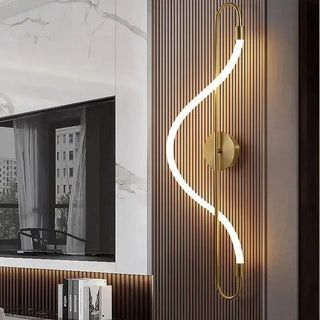 Oval minimalist LED wall light for the living room