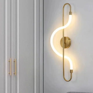 Oval minimalist LED wall light for the living room