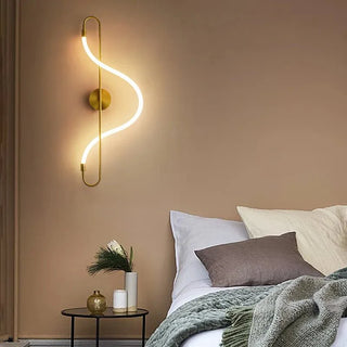 Oval minimalist LED wall light for the living room