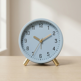 Horloge de table design scandinave à mouvement silencieux fonctionnant sur piles  