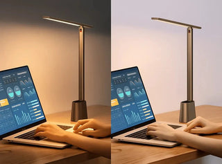 LED desk lamp foldable rechargeable smart