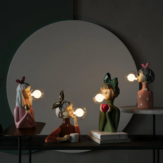 Stolní lampa dívka balón dekorativní LED