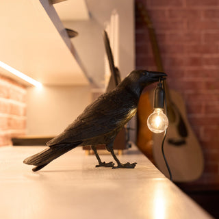 Stolní lampa havran designová dekorativní moderní