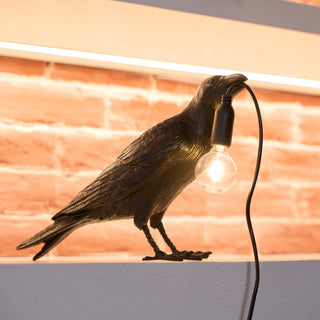 Stolní lampa havran designová dekorativní moderní