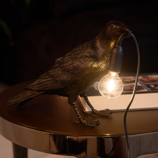 Stolní lampa havran designová dekorativní moderní