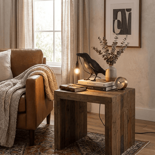 Stolní lampa havran designová dekorativní moderní