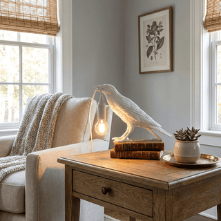 Stolní lampa havran designová dekorativní moderní