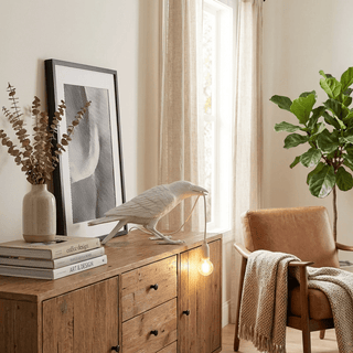 Stolní lampa havran designová dekorativní moderní