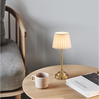 Stolní lampa moderní plisované stínidlo