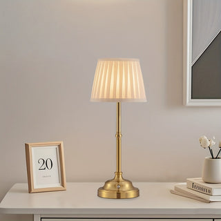 Stolní lampa moderní plisované stínidlo