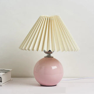 Stolní lampa retro se skládaným stínidlem na noční stolky