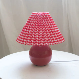 Stolní lampa retro se skládaným stínidlem na noční stolky