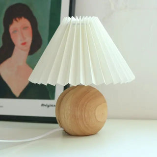 Stolní lampa retro se skládaným stínidlem na noční stolky