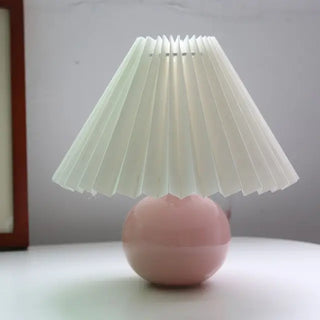 Stolní lampa retro se skládaným stínidlem na noční stolky