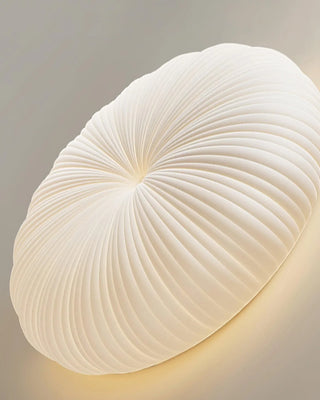 Modern LED ceiling lamp Japandi design in shell style