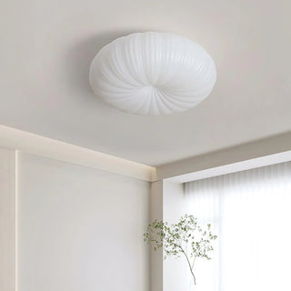 Modern LED ceiling lamp Japandi design in shell style