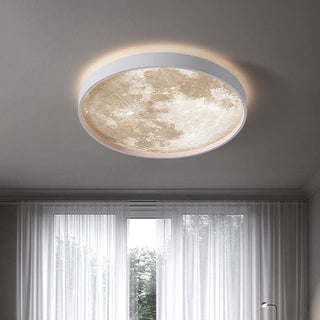 Nordic round moon LED ceiling light