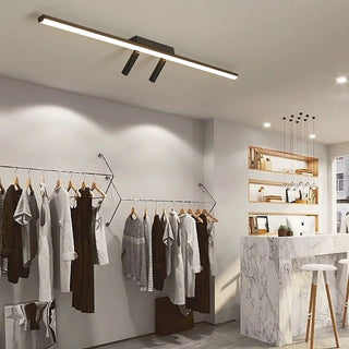 Stropní svítidlo lineární moderní černé do obývacího pokoje