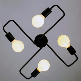 Stropní světlo moderní černé geometrické