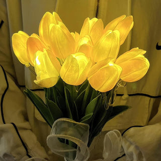 Světelná dekorace romantické tulipány LED pro dekoraci ložnice