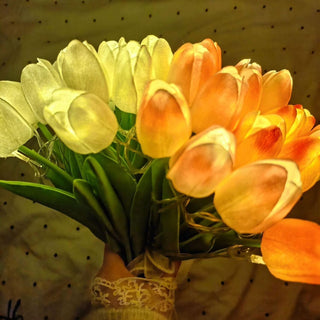 Světelná dekorace romantické tulipány LED pro dekoraci ložnice