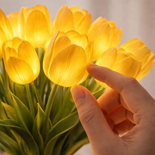 Světelná dekorace romantické tulipány LED pro dekoraci ložnice