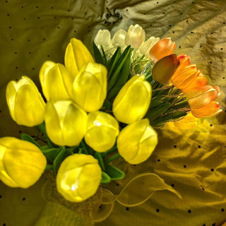 Světelná dekorace romantické tulipány LED pro dekoraci ložnice