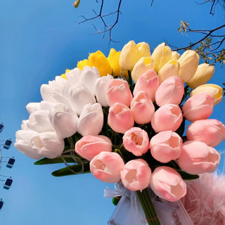 Světelná dekorace romantické tulipány LED pro dekoraci ložnice