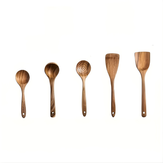 Przybory kuchenne nordyckie drewniane zestaw 5 sztuk
