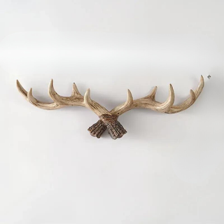 Porte-manteau mural avec crochets en forme de bois de cerf pour entrée  