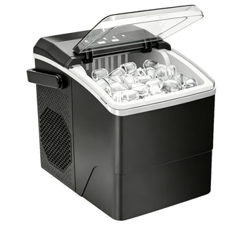 Commercial dual-use ice cube maker with transparent lid design, efficient cooling, durable, ideal for restaurants and bars, perfect for office kitchens