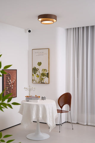 LED Stropní Svítidlo Z Ořechu | Moderní LED Lampa