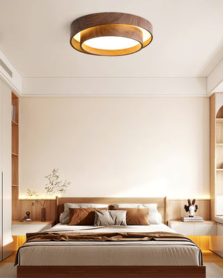 LED Stropní Svítidlo Z Ořechu | Moderní LED Lampa