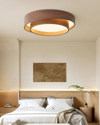 LED Stropní Svítidlo Z Ořechu | Moderní LED Lampa