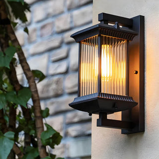 Outdoor wall lamp LED modern lantern black
