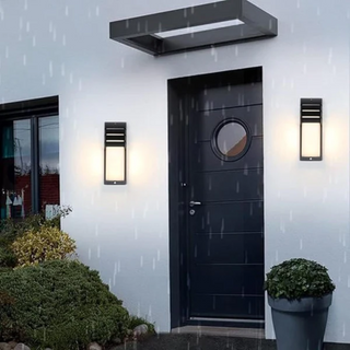 Outdoor wall lamp modern black facade LED