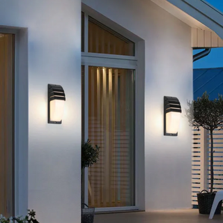 Outdoor wall lamp modern black facade LED