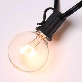 Outdoor festive black LED string lights