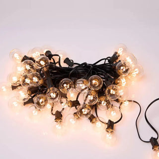 Outdoor festive black LED string lights