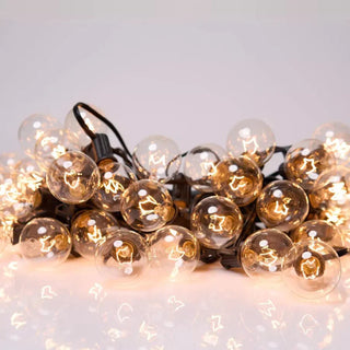 Outdoor festive black LED string lights