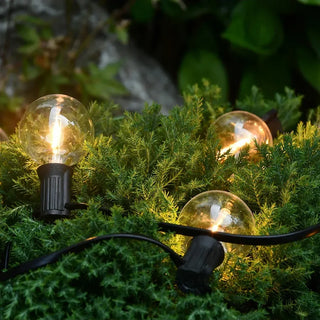 Outdoor festive black LED string lights