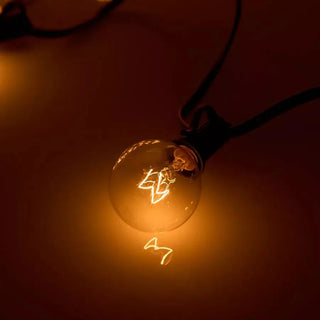 Outdoor festive black LED string lights