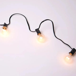 Outdoor festive black LED string lights