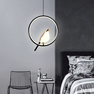 Závěsná lampa LED moderní dekorativní pták