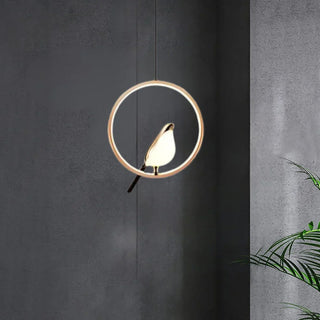 Závěsná lampa LED moderní dekorativní pták