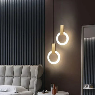Závěsná lampa moderní LED kruhový