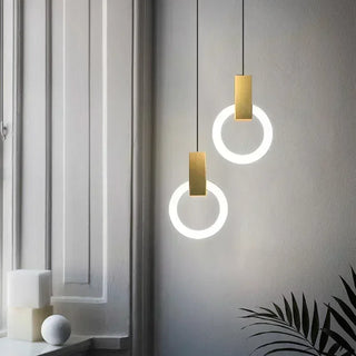 Závěsná lampa moderní LED kruhový