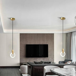 Závěsná lampa moderní LED kruhový