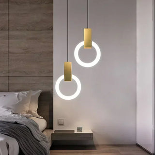 Závěsná lampa moderní LED kruhový
